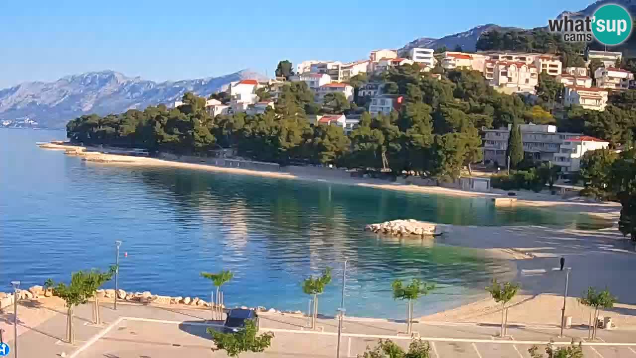 Baška Voda v živo | kamera Podluka plaža