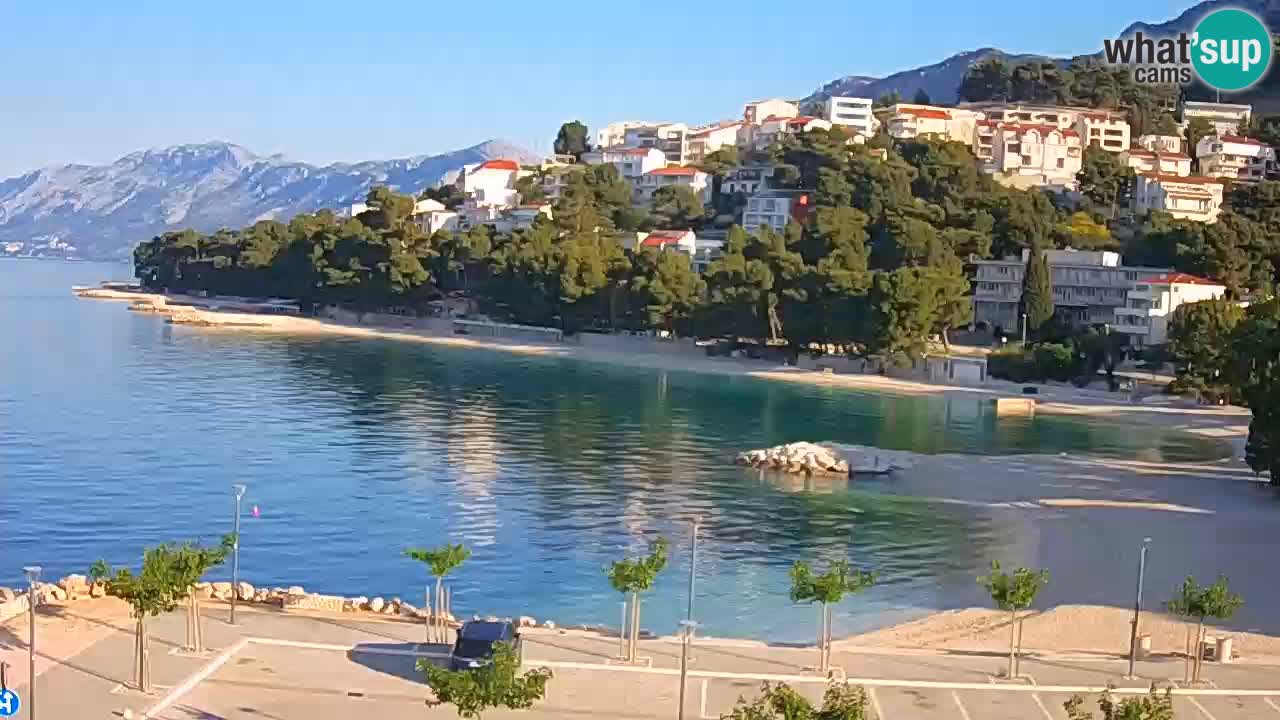 Baška Voda v živo | kamera Podluka plaža