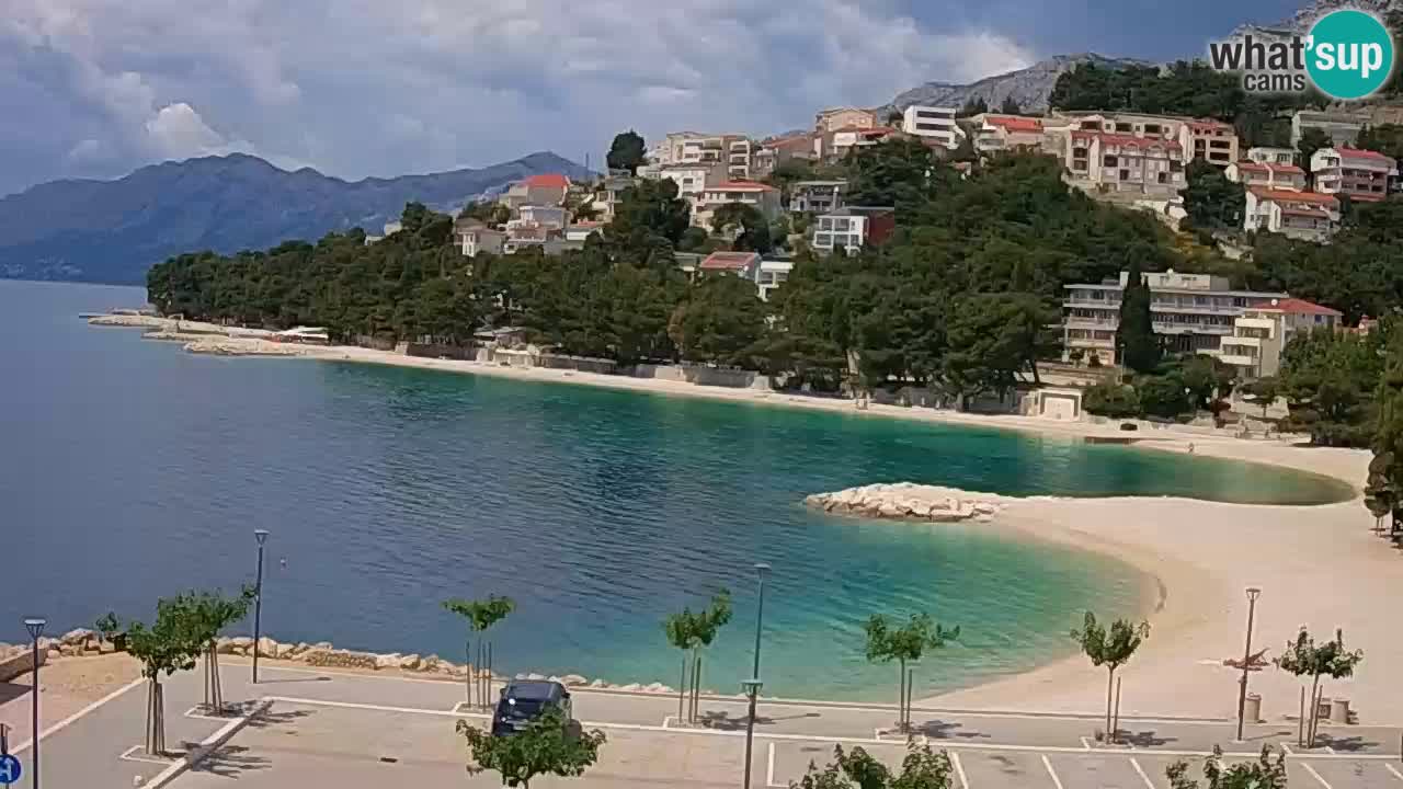 Baška Voda livecam – plage Podluka