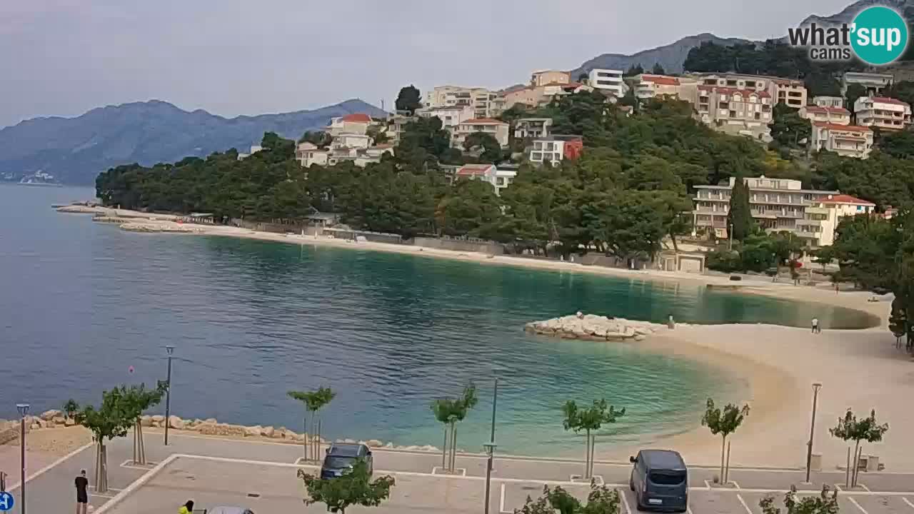 Baška Voda livecam – plage Podluka