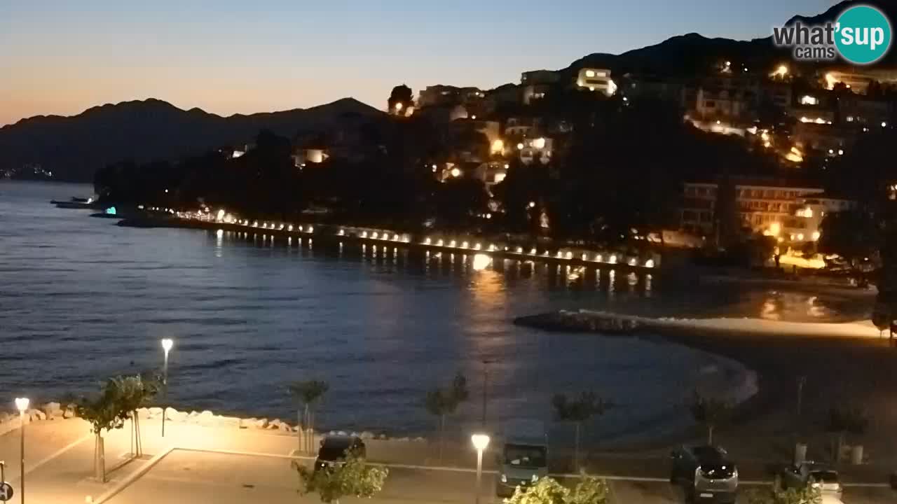 Baška Voda livecam – plage Podluka