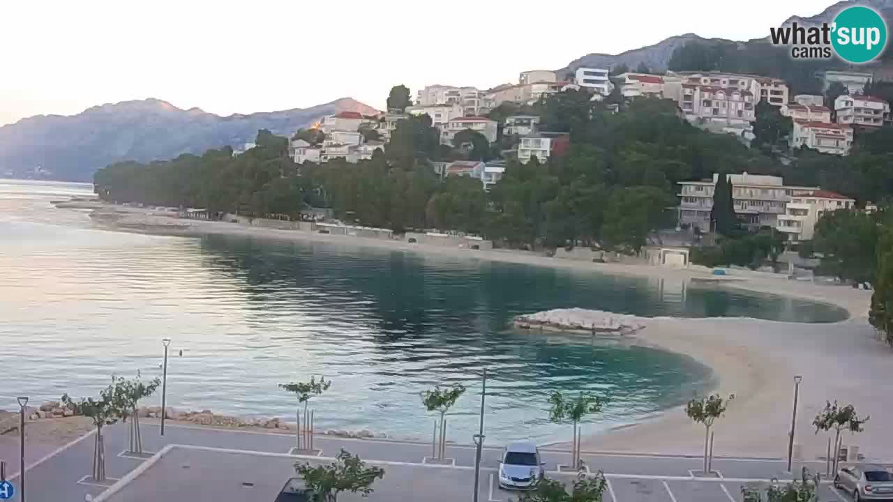 Baška Voda livecam plage Podluka