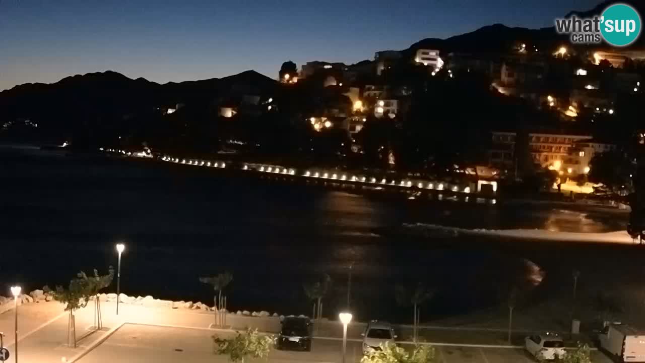 Baška Voda live webcam – spiaggia Podluka