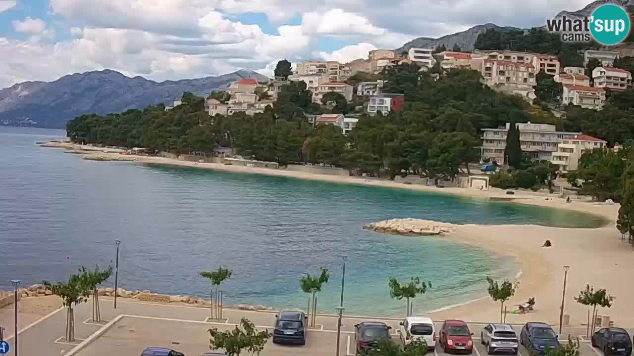 Baška Voda livecam – plage Podluka