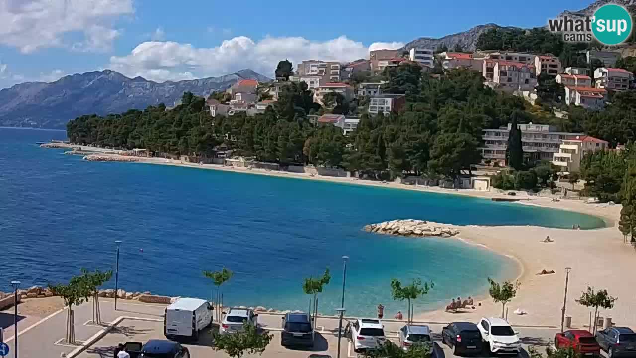 Baška Voda livecam – plage Podluka