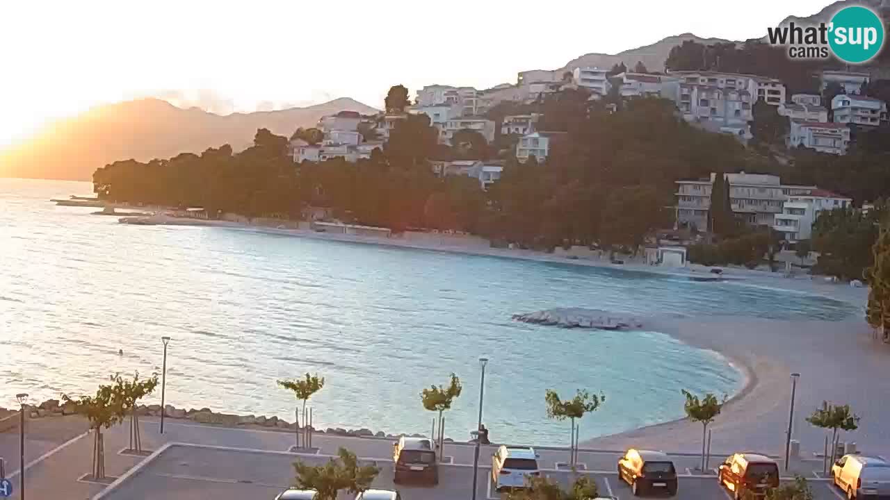 Baška Voda live webcam – spiaggia Podluka
