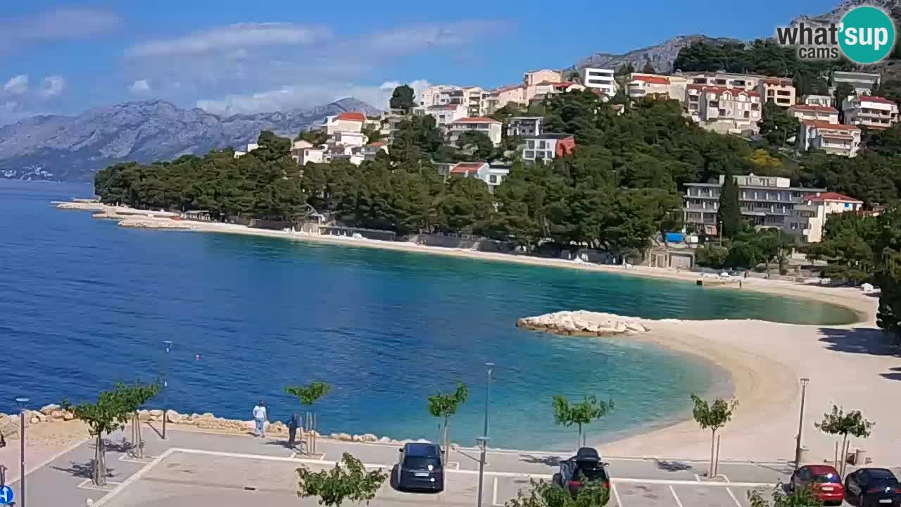 Baška Voda livecam – plage Podluka
