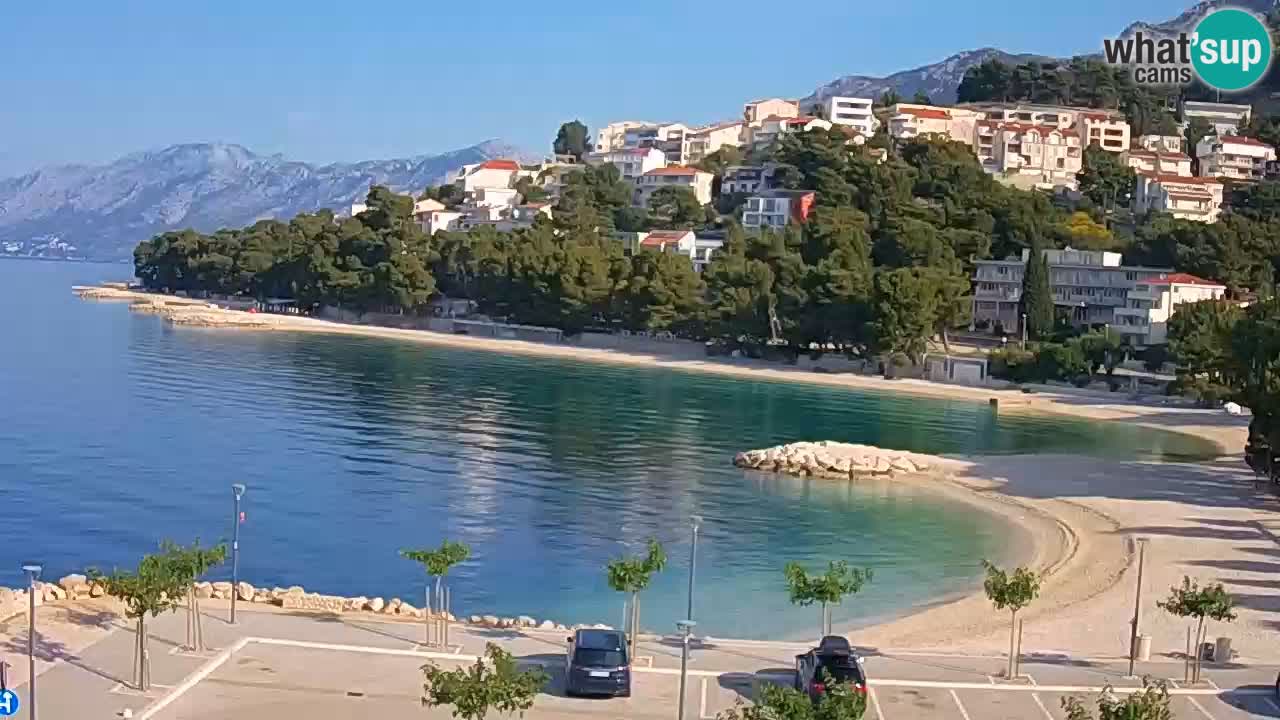 Baška Voda v živo – plaža Podluka