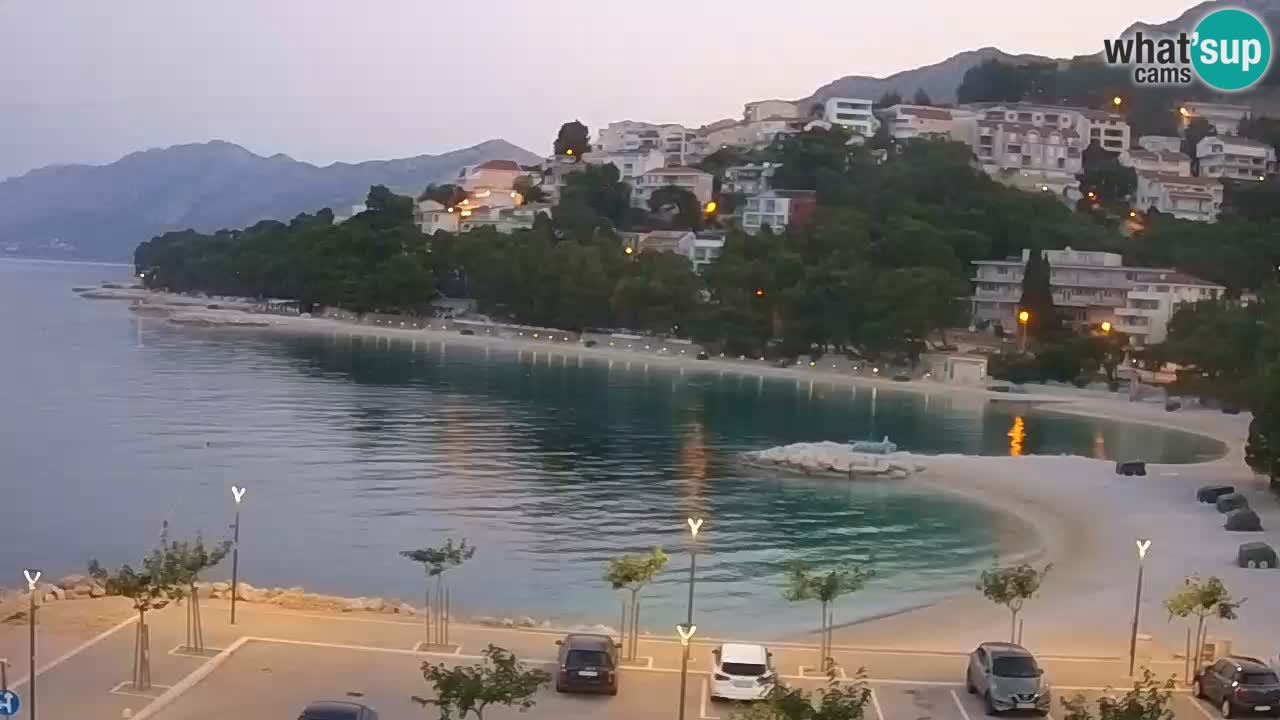 Baška Voda livecam plage Podluka