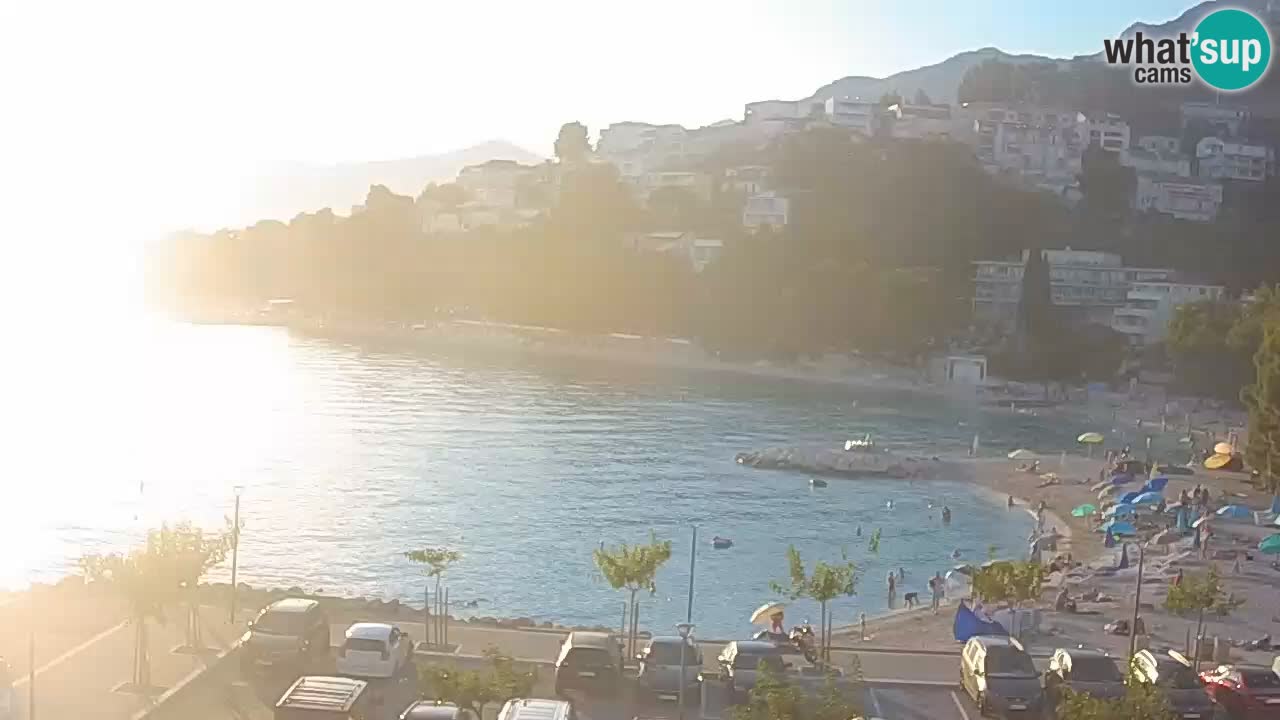 Baška Voda v živo | kamera Podluka plaža