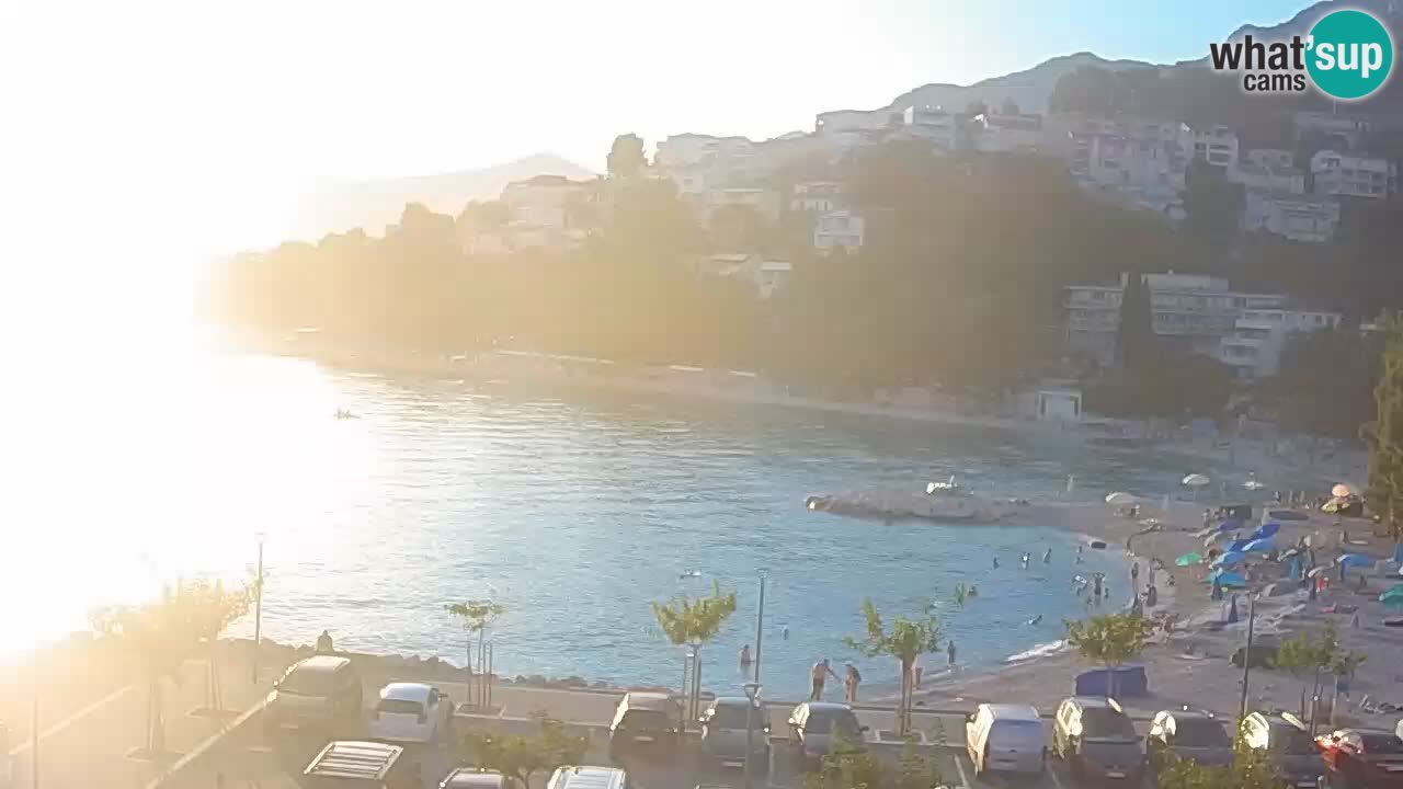 Baška Voda v živo | kamera Podluka plaža
