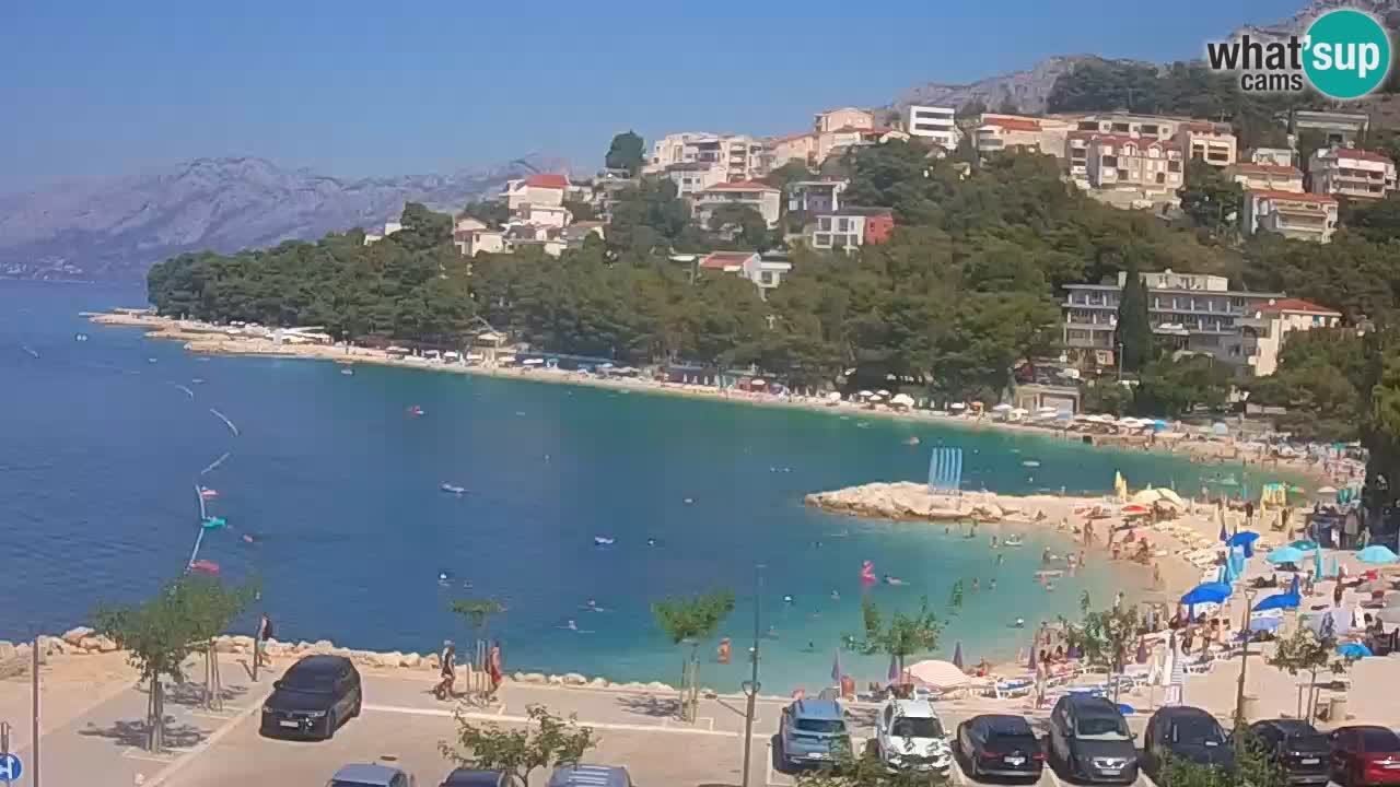 Baška Voda v živo | kamera Podluka plaža