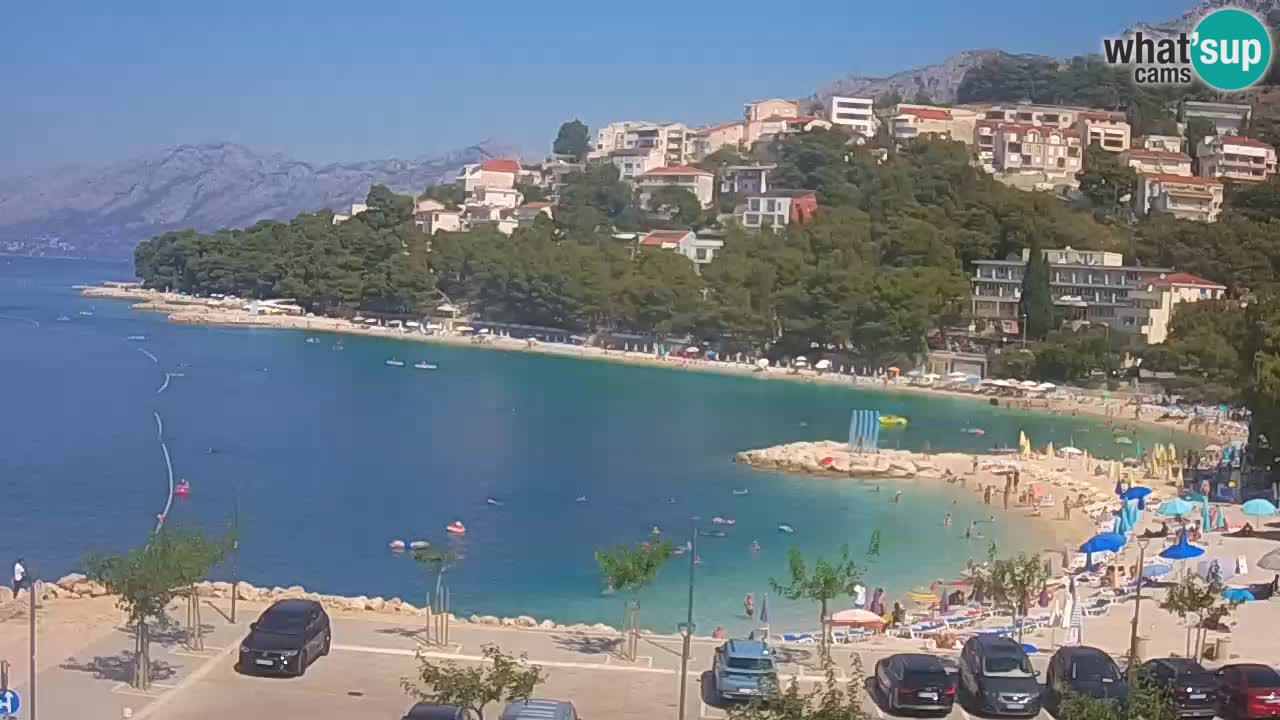 Baška Voda v živo | kamera Podluka plaža