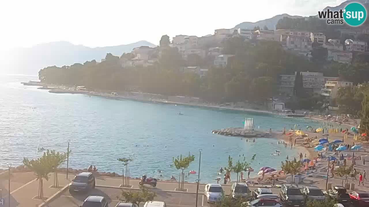 Baška Voda v živo | kamera Podluka plaža