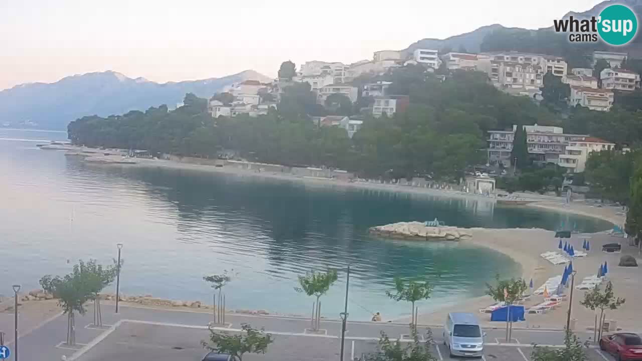 Baška Voda v živo | kamera Podluka plaža