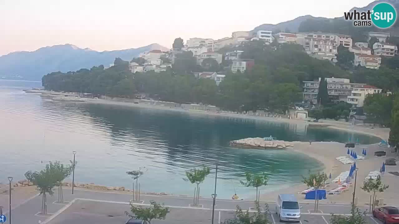 Baška Voda v živo | kamera Podluka plaža