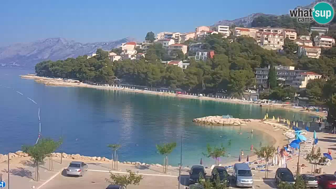 Baška Voda v živo | kamera Podluka plaža