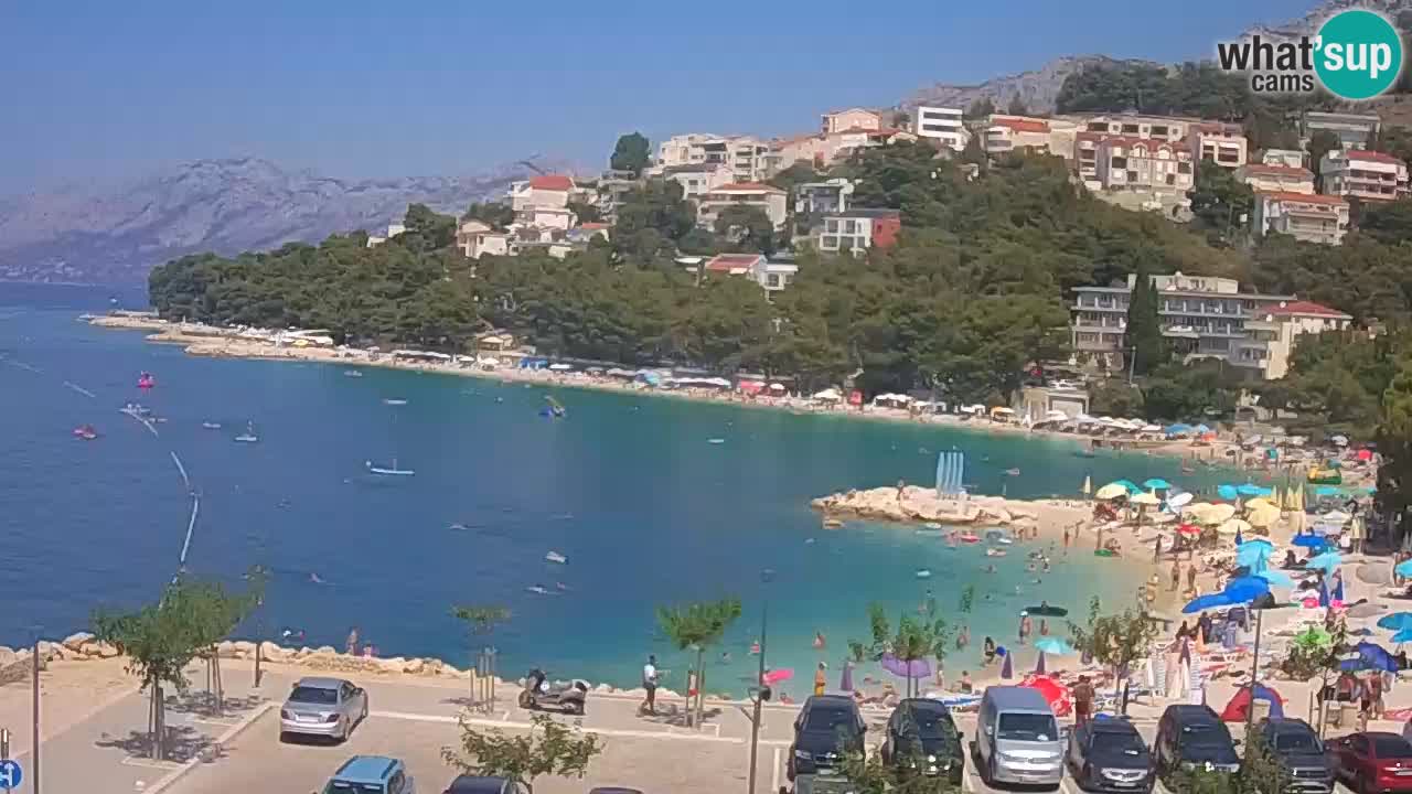 Baška Voda v živo | kamera Podluka plaža
