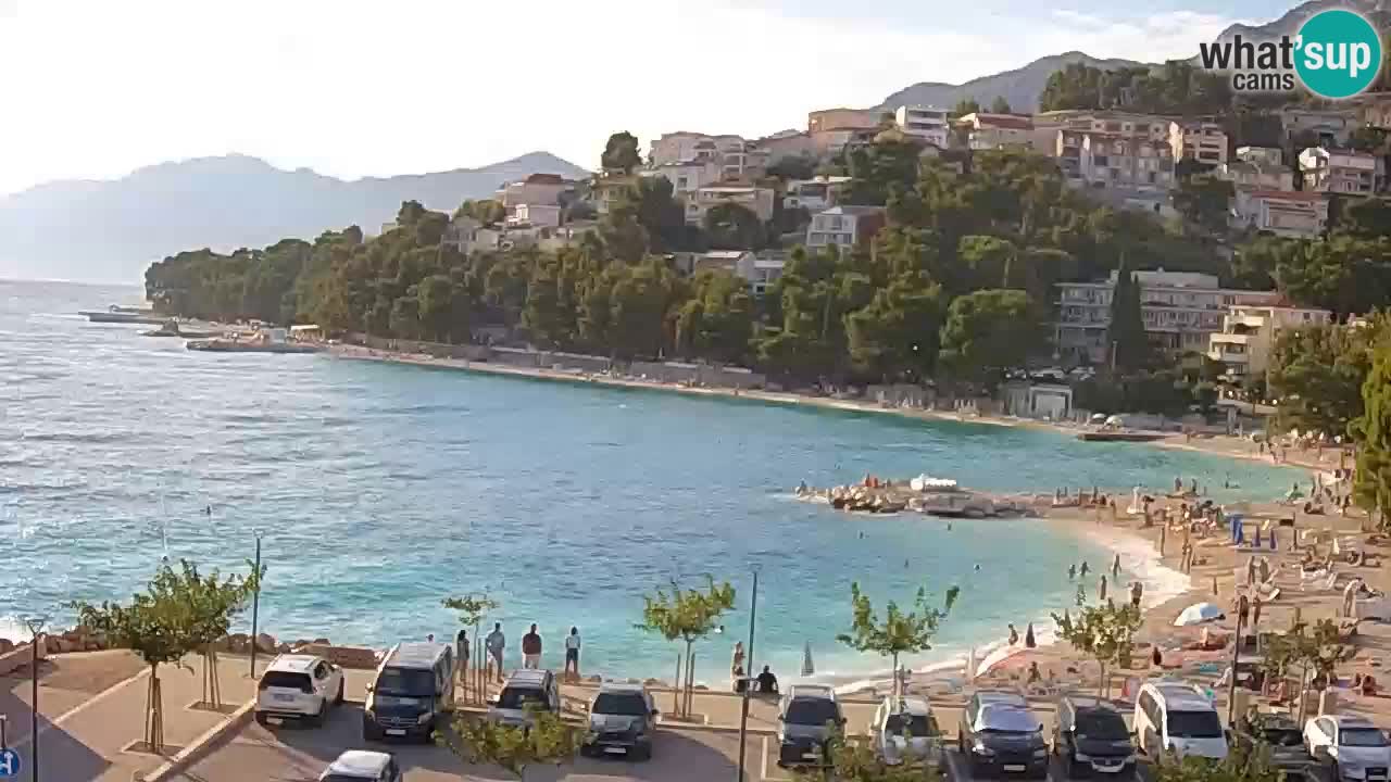Baška Voda v živo | kamera Podluka plaža