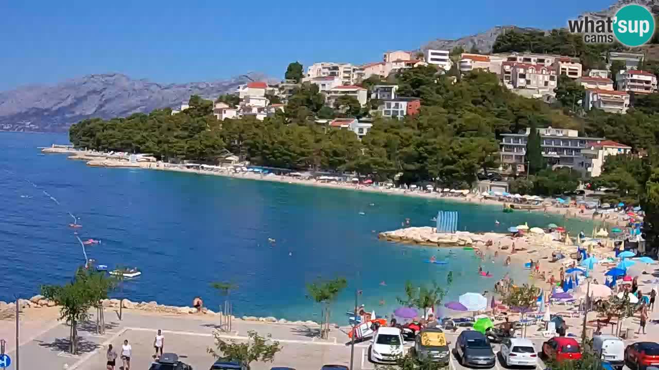 Baška Voda v živo | kamera Podluka plaža