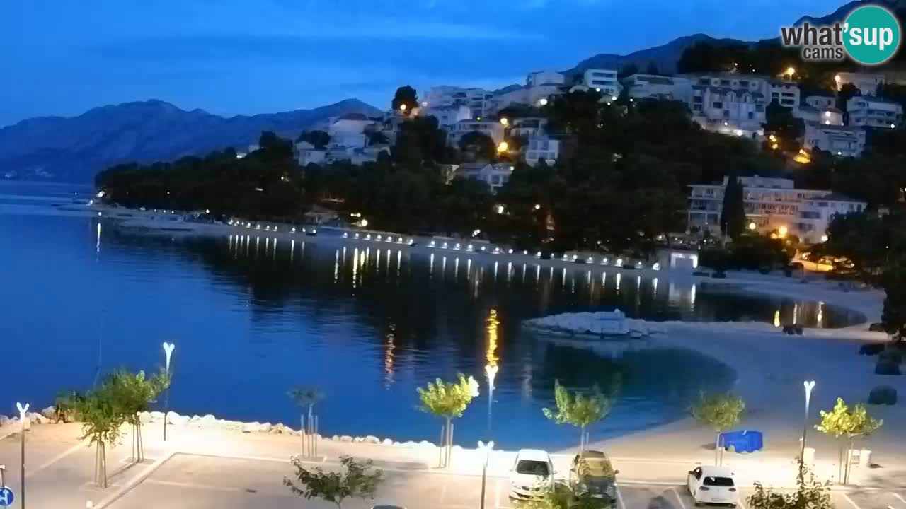 Baška Voda v živo | kamera Podluka plaža