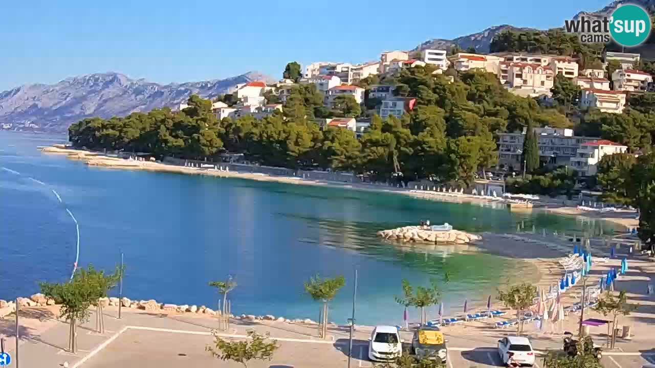 Baška Voda livecam plage Podluka