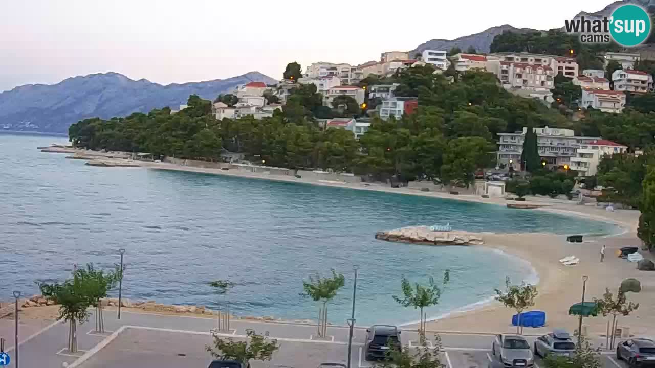 Baška Voda v živo | kamera Podluka plaža