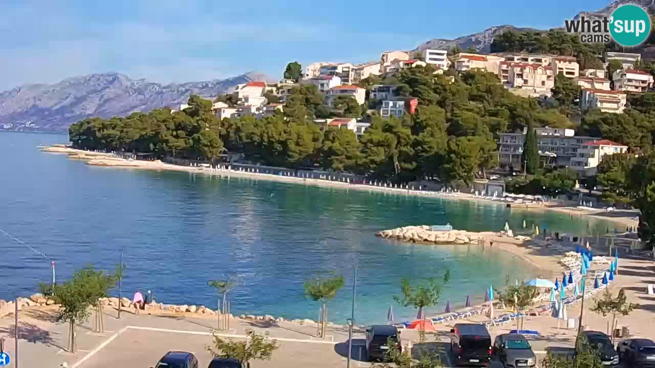 Baška Voda v živo | kamera Podluka plaža