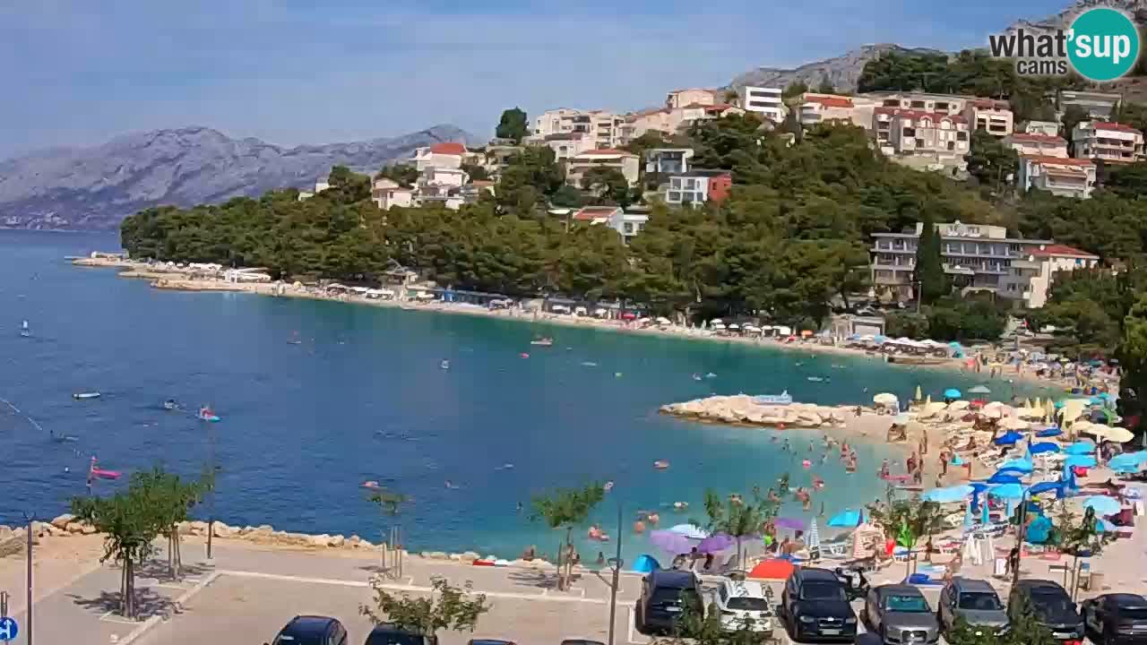 Baška Voda v živo | kamera Podluka plaža