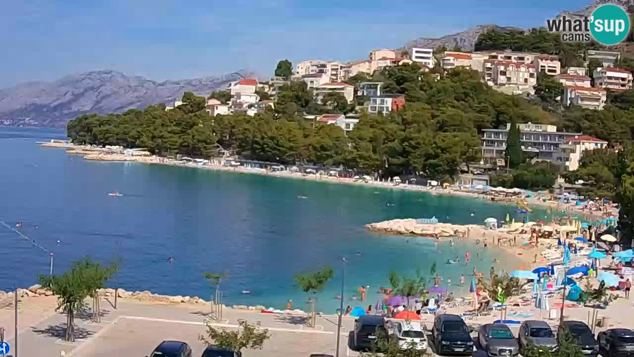 Baška Voda v živo | kamera Podluka plaža