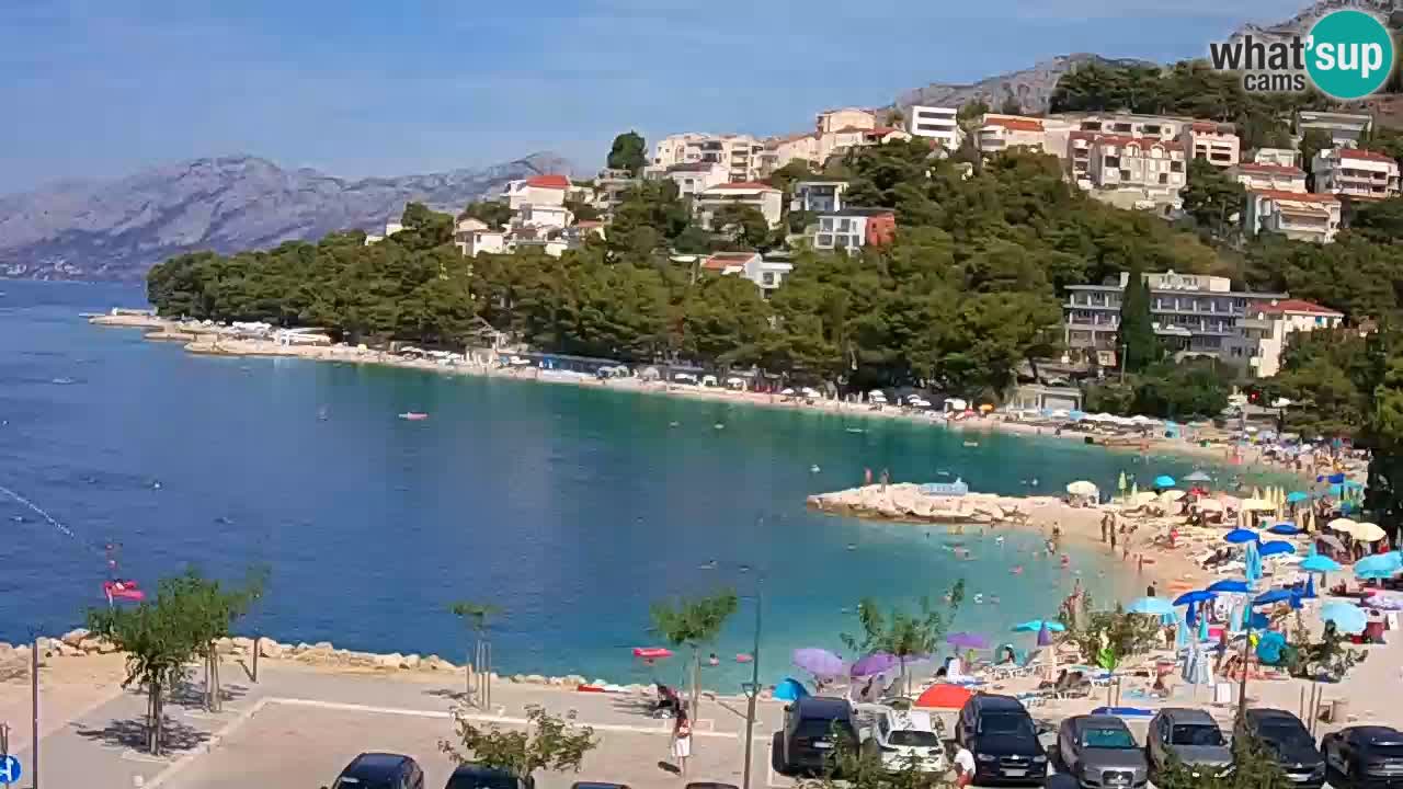 Baška Voda u živo | web kamera plaža Podluka