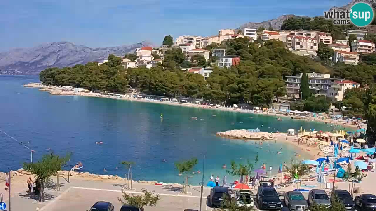 Baška Voda livecam plage Podluka