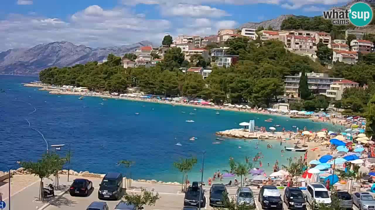 Baška Voda live | webcam spiaggia Podluka