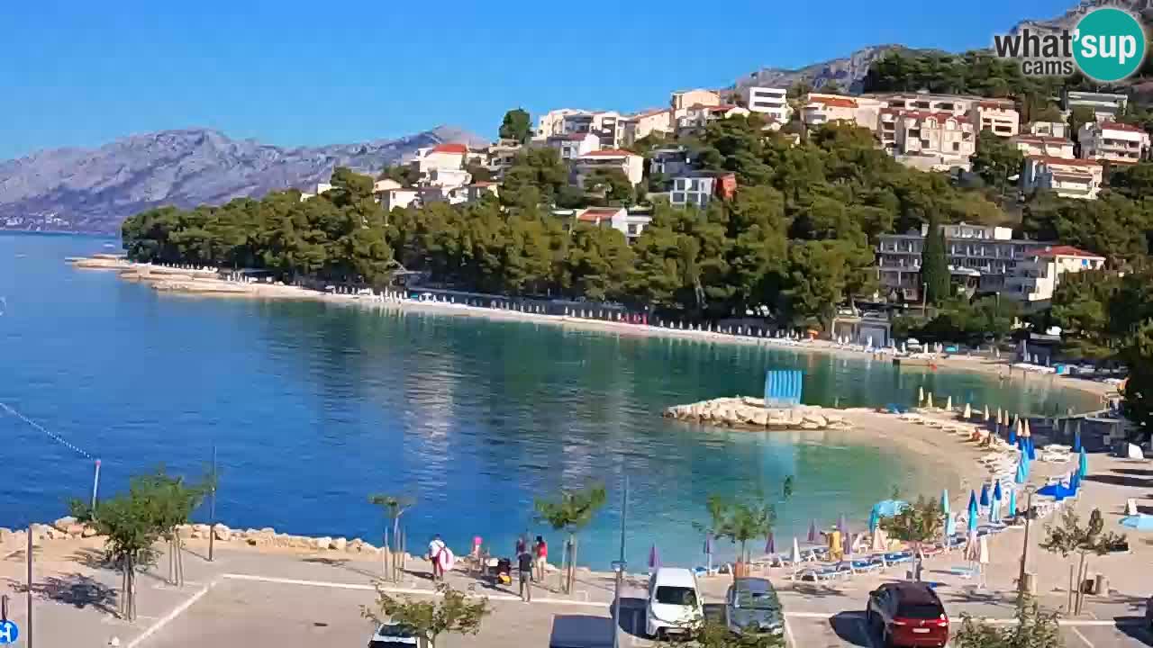 Baška Voda livecam plage Podluka