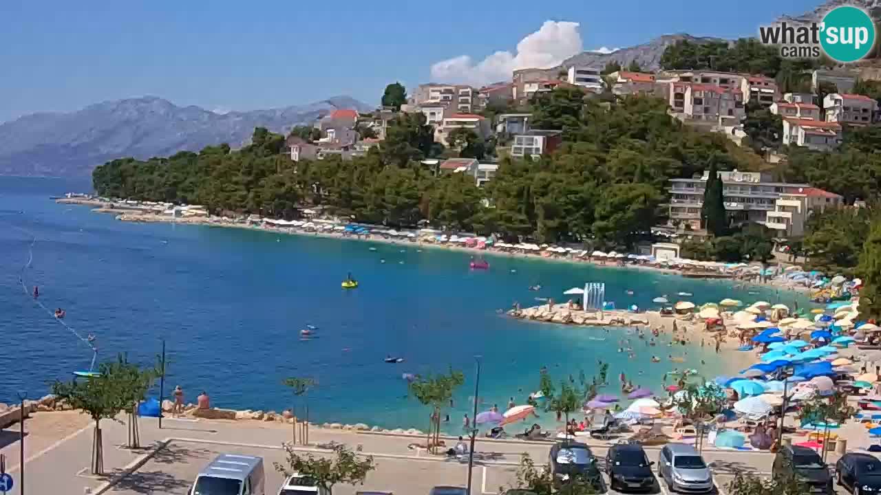 Baška Voda v živo | kamera Podluka plaža