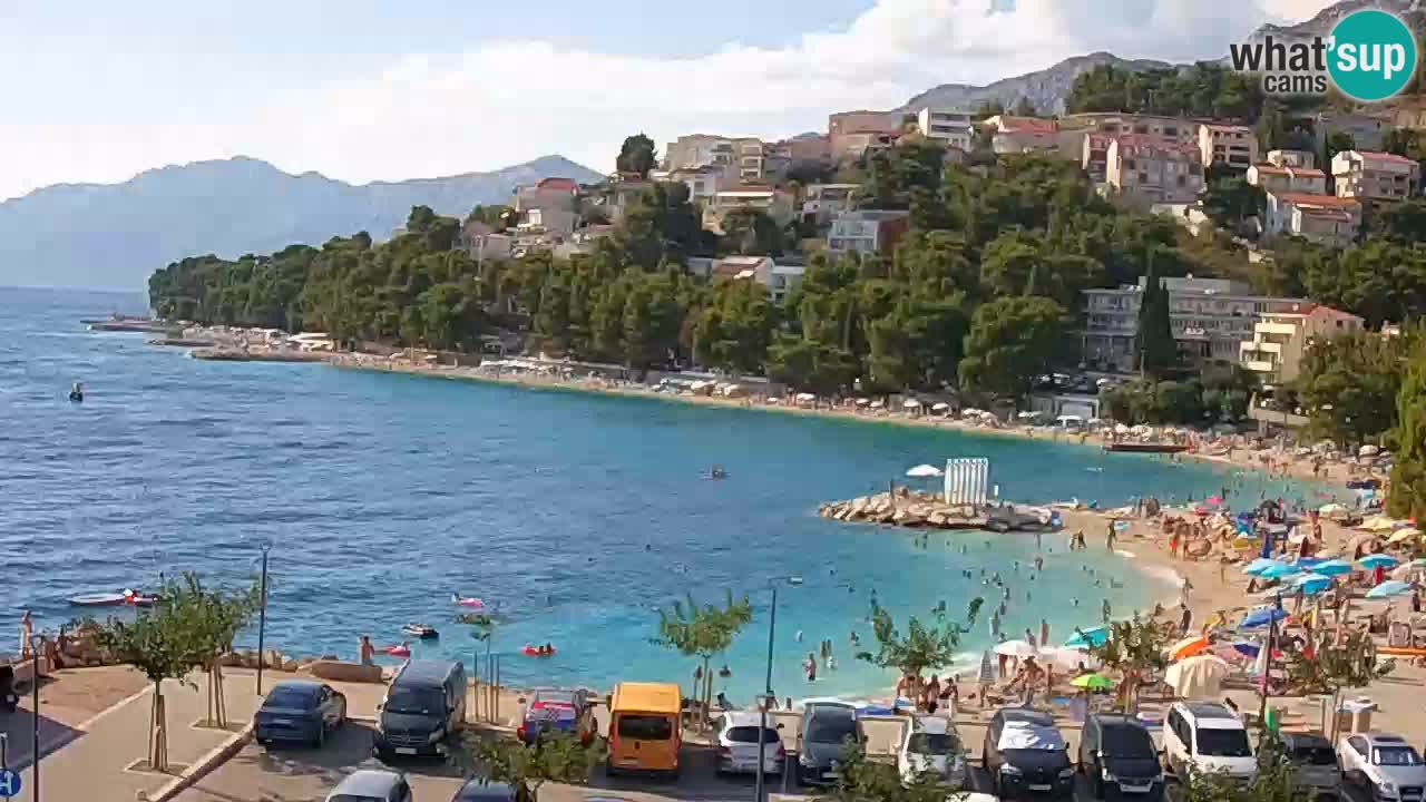 Baška Voda livecam plage Podluka