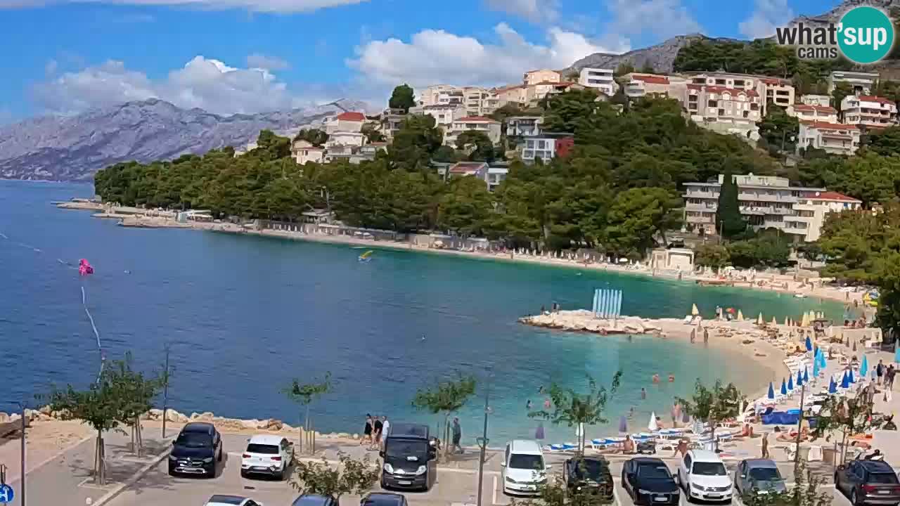 Baška Voda v živo | kamera Podluka plaža