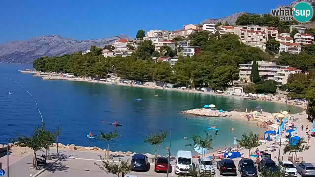 Baška Voda livecam plage Podluka