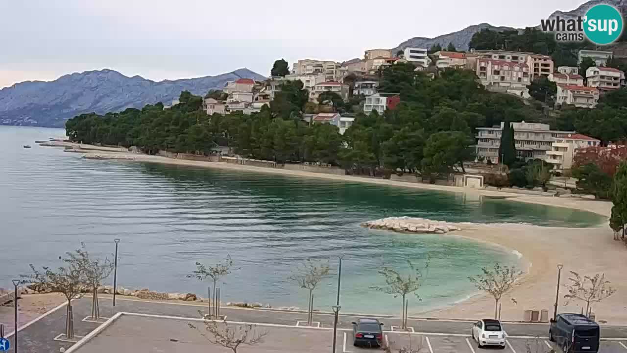 Baška Voda v živo | kamera Podluka plaža