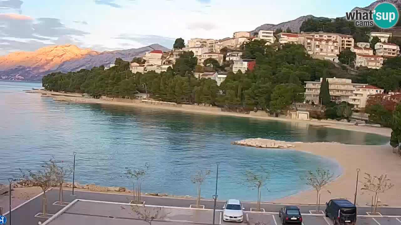 Baška Voda livecam plage Podluka