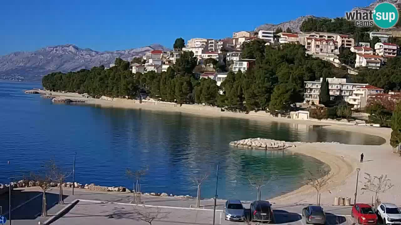 Baška Voda v živo | kamera Podluka plaža