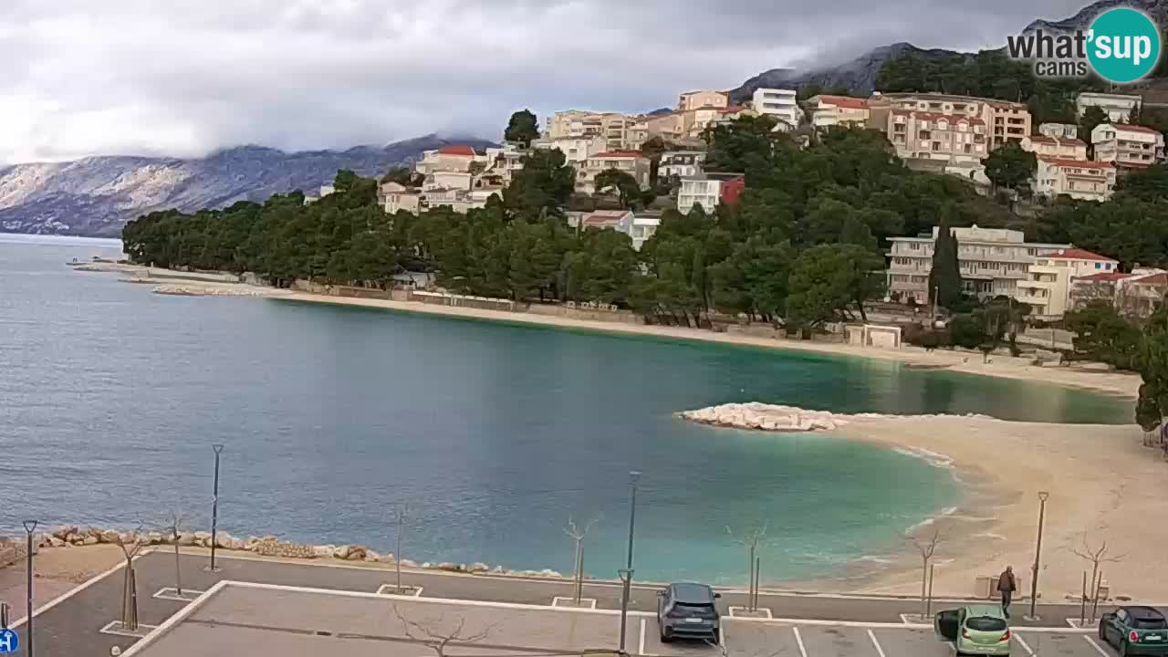 Baška Voda v živo | kamera Podluka plaža