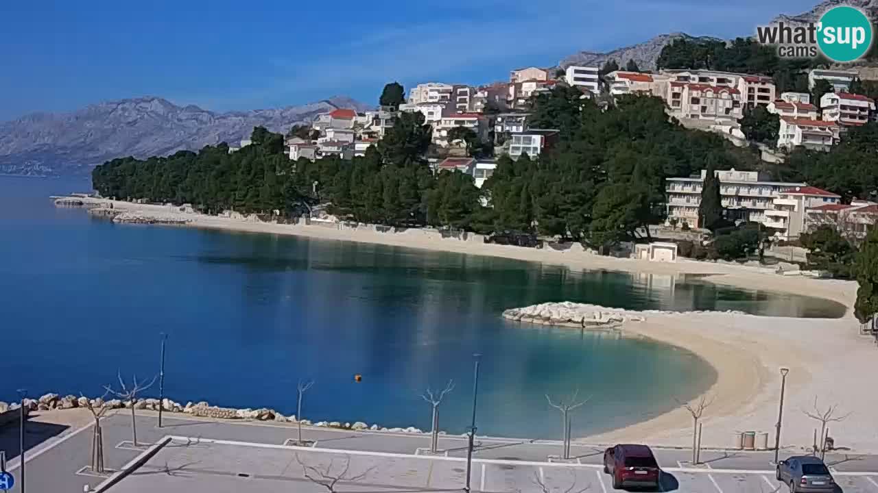 Baška Voda v živo | kamera Podluka plaža