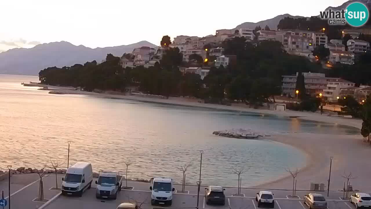 Baška Voda v živo | kamera Podluka plaža