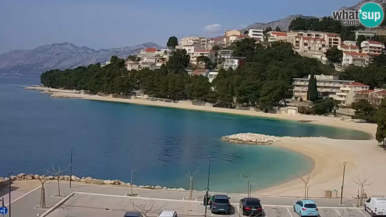 Baška Voda livecam plage Podluka