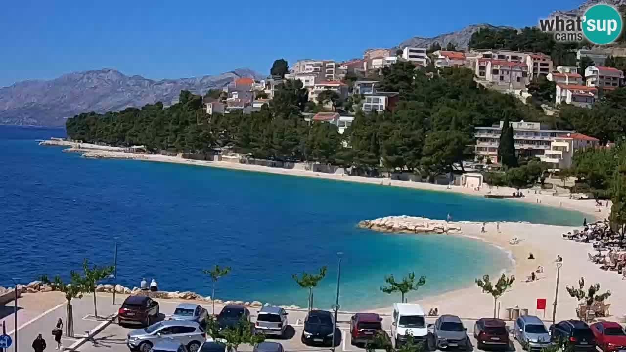 Baška Voda livecam plage Podluka