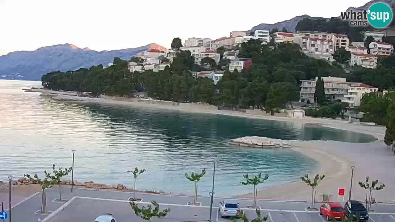Baška Voda v živo | kamera Podluka plaža
