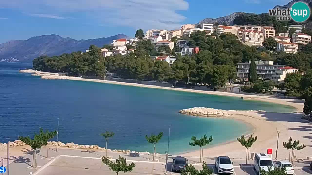 Baška Voda v živo | kamera Podluka plaža