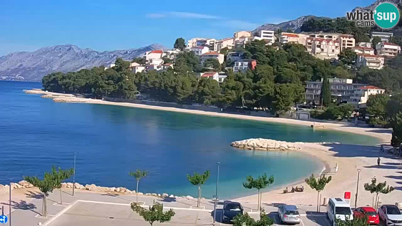 Baška Voda u živo | web kamera plaža Podluka