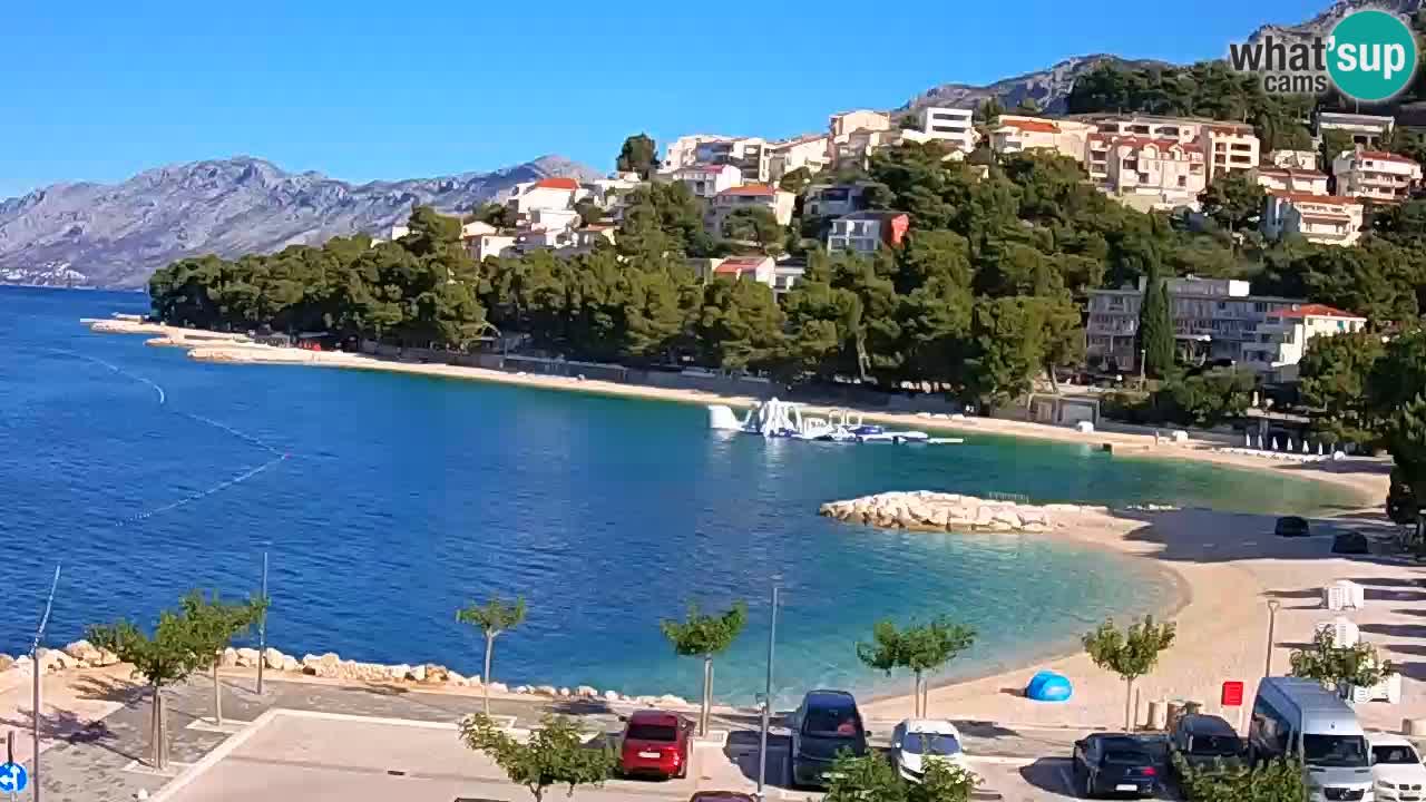Baška Voda v živo | kamera Podluka plaža